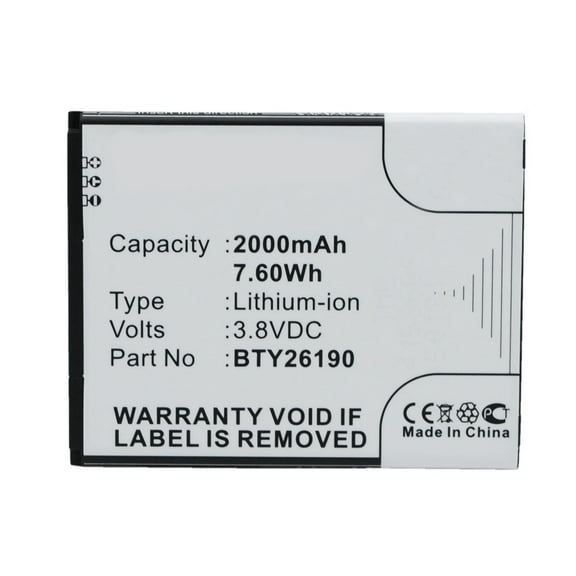 Batteries N Accessories BNA-WB-L3456 Cell Phone Battery - Li-Ion, 3.8V, 2000 mAh, Ultra High Capacity Battery - Replacement for Mobistel BTY26190 Battery