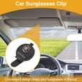 thumbnail image 2 of Clip de gafas de sol magnético para coche, soporte universal para visera de gafas de sol de PU cuero negro 10x6cm 1Pc, 2 of 7