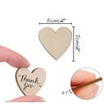 thumbnail image 2 of 60 Pcs Wood Heart Cutouts, Unfinished Blank Wooden Hearts Shapes Wood Slices Tags for Crafts for Wedding Guest Book, Valentine's Day, Thanksgiving, DIY Card Decorations Making, 2 of 9