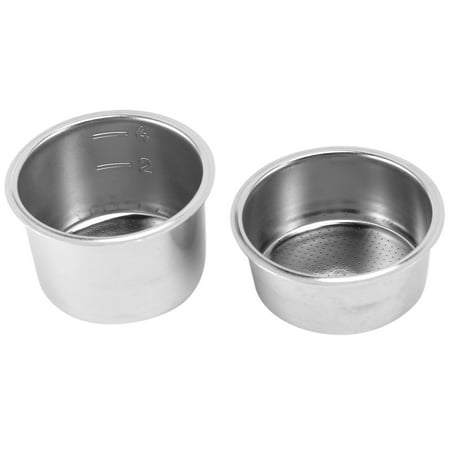 

2 Packs of 51mm 2/4 Cup Bottomless Portafilter Replacement Filter Basket for Coffee for EC680 EC685