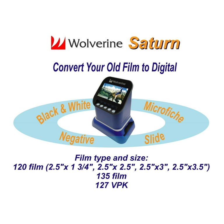 Wolverine F2D Saturn Digital Film & Slide Scanner - Converts 120
