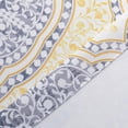 thumbnail image 3 of DriftAway Adrianne Damask/Floral Pattern Window Curtain valance 52”x18”, Yellow/Gray, 3 of 5