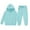 Blue, variant on Toddler Girls Outfits Solid Color Long Sleeve Hoodie Sweatpants Set, Sizes 3-4T