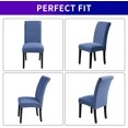 thumbnail image 4 of Stretch Chair Covers for Dining Room Set of 2, Removable Washable Dining Room Chair Covers, Dining Chair Slipcovers Seat Protector, Great for Home and Banquet Deecor (Riverside, 2 Pack), 4 of 7