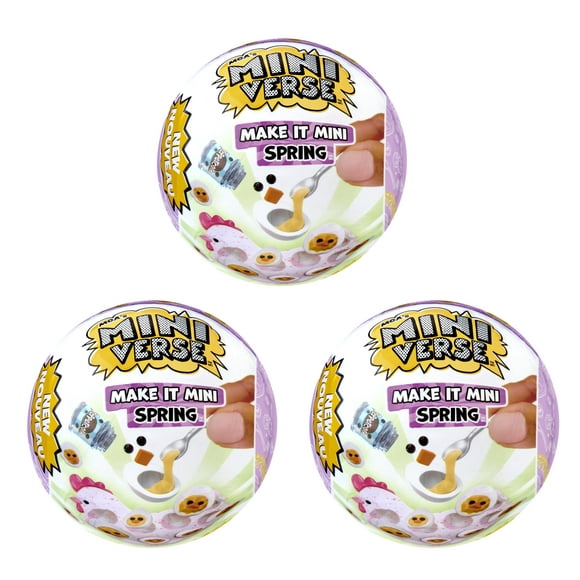 Miniverse Make It Mini Make It Mini Spring de Toy MGA, paquete de 3 unidades, 8 o más