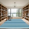 thumbnail image 2 of ODIKA 8'x10' Machine Washable Non-Slip Area Rug, Geometric Navy Blue High Traffic Rug, Blue, 1051633, 2 of 7