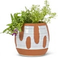 thumbnail image 2 of Abbott Collection Home Small Dot & Dash Barrel Planter, 2 of 4