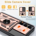 thumbnail image 6 of Innens for Samsung Galaxy A35 5G Case with Slide Camera Lens Cover and Stand, Pink, 6 of 15
