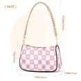 thumbnail image 3 of FORMRS Womens Shoulder Bag with Chain Strap Clutch Purse Cute Tote Handbag, Pink Checkered Heart, 3 of 7