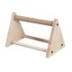 thumbnail image 4 of Soporte de madera para loros, triángulo de ejercicio, juguete interactivo para masticar, palo de pie Caqui claro, 4 of 9