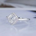 thumbnail image 2 of Elise Jewel Cushion Cut Excellent 1.9 Ct Diamond Ring For Women's - 14K White Gold Plated Ring - Cushion cut Halo Diamond Rings for Women's - Solitaire with Halo Diamond Rings for Women's, 2 of 6