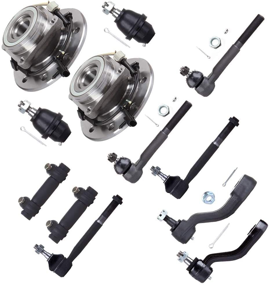 8 Pc Steering Linkages Adjusting Sleeves Tie Rod End Idler Pitman Arm Kit for Chevrolet & GMC K1500 K1500 Suburban K2500 K3500 Yukon 
