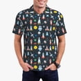 thumbnail image 1 of Fotbe Rocket Space Camiseta Polo de Golf para Hombre con Estampado – Camisa Deportiva Transpirable con Cuello Abotonado-3X-Large, 1 of 6