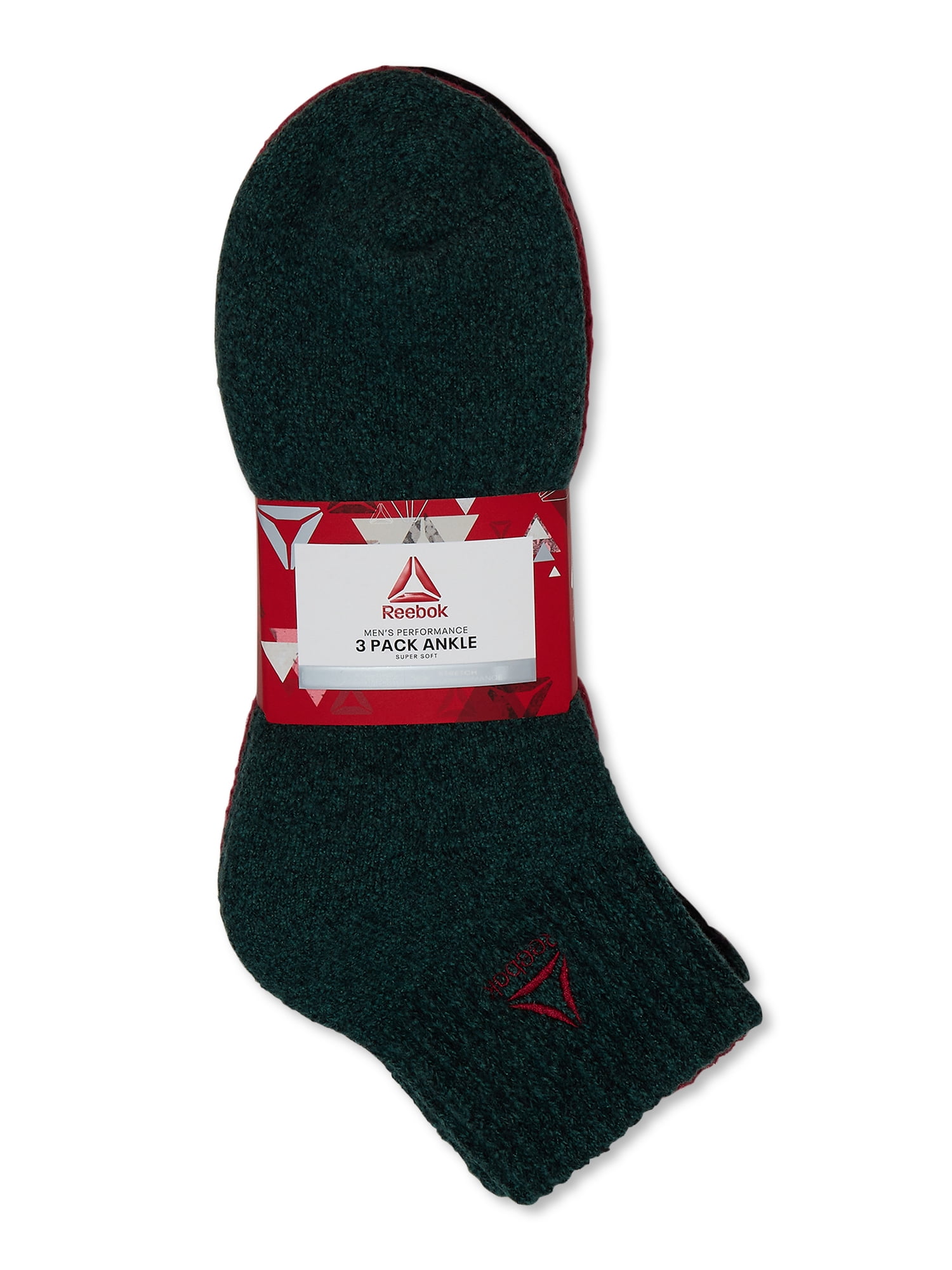 Reebok Men's Socks, Performance Super Soft Ankle Socks, 3-Pack