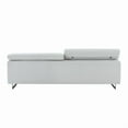 thumbnail image 3 of Pasargad Home Serena Modern Indoor Silver Sofa with Adjustable Headrests, 3 of 7