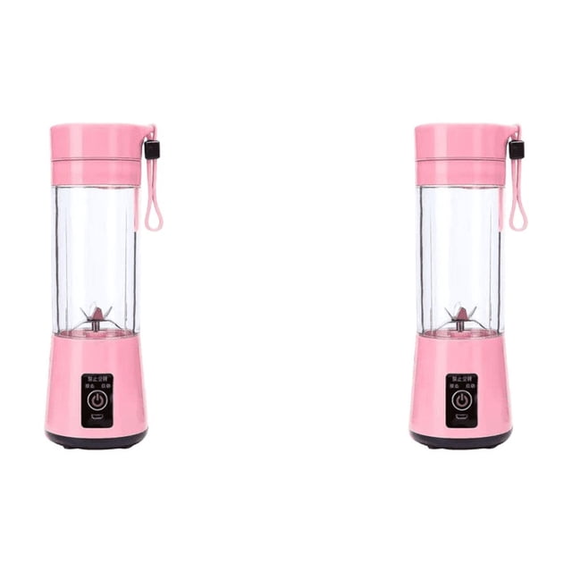 Exprimidor Automático Alimentos Frescos 400 Ml Con 6 Cuchillas Portátil para () Rosa