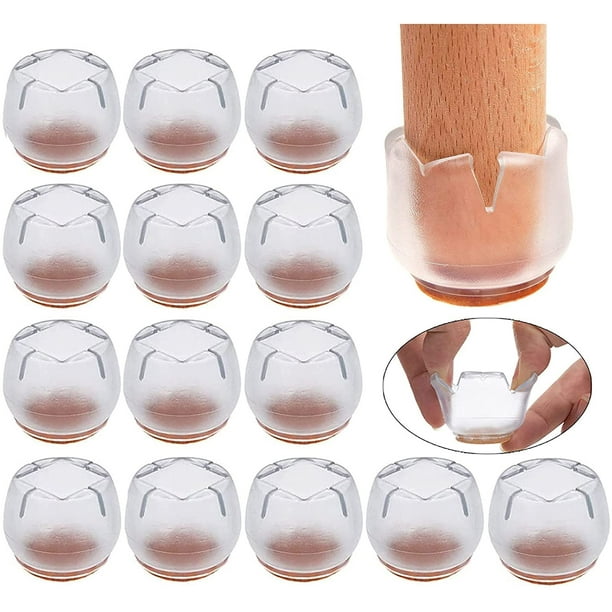 ZHAOCHENG 16 piezasTapas para sillas22-26 mmDeslizadores para mueblesRedondoCuadradoSiliconaProtecciónAlmohadillas para patas de mueblesCubiertas para patas de sillaCubierta de mesaArañazosProtectores