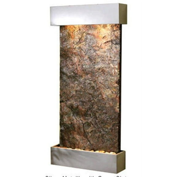Adagio WCS4502 Whispering Creek - Green Natural Slate Wall Fountain