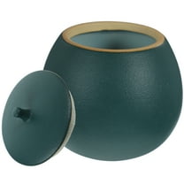 NIAIZEK Green Ceramic Airtight Food Storage Container Round Jar for Kitchen Home Use and Elegant