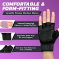 thumbnail image 3 of WAGs Ultra Wrist Assured Gloves - Workout Gloves with Patented Ergonomic Gel Pad and Wrist Wrap, Medium, 3 of 6