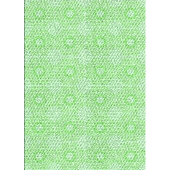 Ahgly Company Indoor Rectangle Patterned Light Green Area Rugs, 6' x 9'