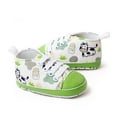 thumbnail image 3 of Dakaela Unisex Baby Boys Girls Shoes Newborn Infant Anti Slip Canvas Sneakers Toddler First Walkers Crib Shoes Green Size 3.5, 3 of 7