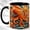 Black, variant on Octopus Coffee Mug, Retro Ocean Wave Mug, Ceramic 11 oz