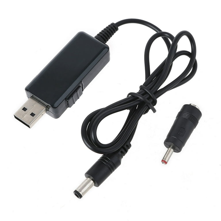 USB to DC boost converter 5.5/3.5mm digital display USB router power boost  cable 5V to 9V12V 2-in-1 adapter charging wire - AliExpress