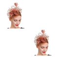 thumbnail image 2 of Guardurnaity Tocado de boda con flores para el pelo, adorno para el pelo de fiesta Simple ahorrador de espacio Vintage, colgante de cabeza con Clip Rojo 2Conjunto, 2 of 6