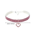 thumbnail image 2 of Diamond Pet Collar,Three-row Elastic Pet Necklace Love Pendant Chain Cat Dog Collar Pet Supplies Small Dog Accessories(20CM+5CM,Light Blue), 2 of 2