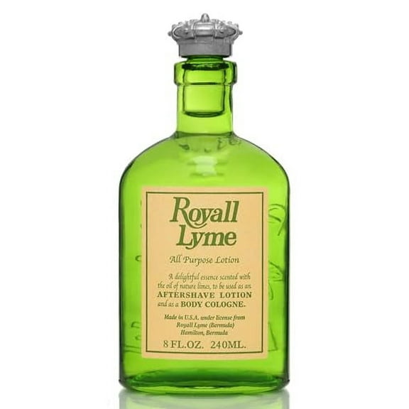 Royall Lyme All Purpose Lotion for Men Body Cologne Spray/After Shave Lotion, 4 Ounce