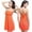 Orange, variant on One Piece Swimsuit Women Solid Color Cover Up Bathing Suits with Strapless Design Summer Beach Womens Swimsuits Black One Size