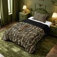 thumbnail image 2 of meiyoeat Retro Camouflage Alphabet Print Theme Twin Comforter Sets For Kids,Green Geometric Camo Letter E Bedding Set,Black Reversible,2-Piece, 2 of 7