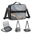 thumbnail image 5 of Grey and Gold Marble Pattern Insulated Lunch Bag with Shoulder Strap and Bottle Holder,Bento School Lunch Bag Box,11x9.5x3.5 Inches, 5 of 5