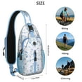 thumbnail image 4 of Romantic Rose and Peony Pattern Sling Backpack, Lightweight Durable Crossbody Daypack, Adjustable Strap, Multiple Compartments for Students, Office, Travel, 4 of 6