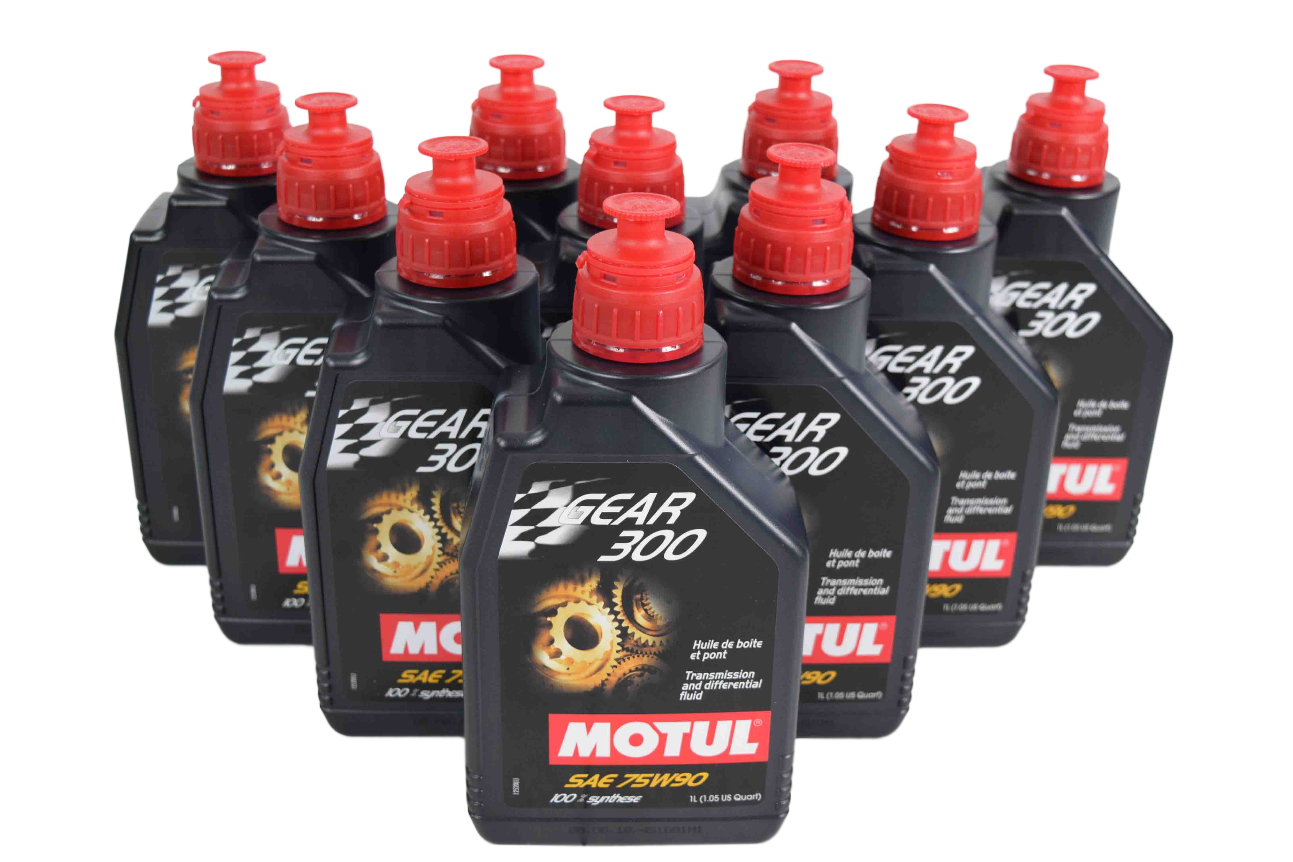 Motul 105777 Gear 300 Oil SAE 75W90 100 Synthetic 75W90 1 Liter 10 Pack