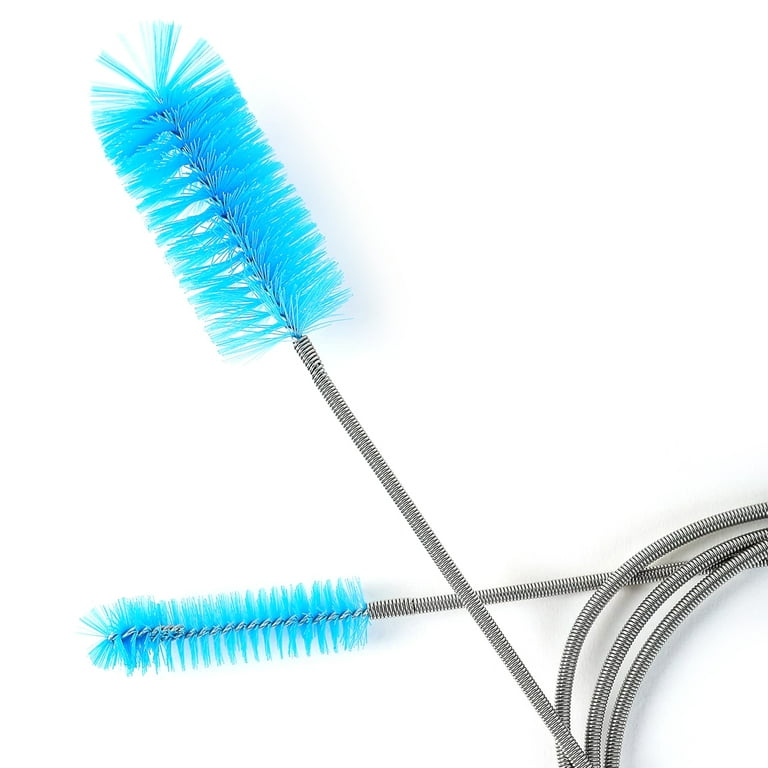 2 Pcs cleaning brush Thin Flexible Practical Nylon Bristles Pipe q