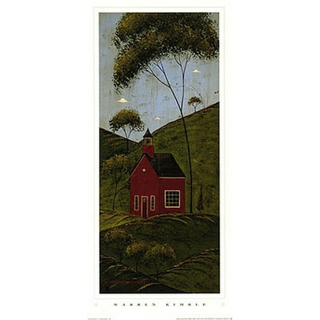 Warren Kimble Picture - Country Panel IV - Schoolhouse Poster Print by Warren Kimble (11 x 24)