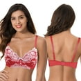 thumbnail image 3 of Curve Muse Womens Plus Size Unlined Semi-Sheer Balconette Underwire Lace Bra-2PK-BLACK,RED-46D, 3 of 7