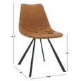 thumbnail image 3 of SAFAVIEH Kayne Tufted Dining Chair, Cognac, Set of 2 (23.8 in. W x 19 in. D x 32.5 in. H), 3 of 13