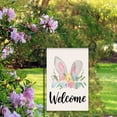 thumbnail image 4 of Bandera de jardín de doble cara floral con conejito de Pascua Bandera de decoración de vacaciones MFZFUKR CPB-US-DYP59-1, 4 of 5