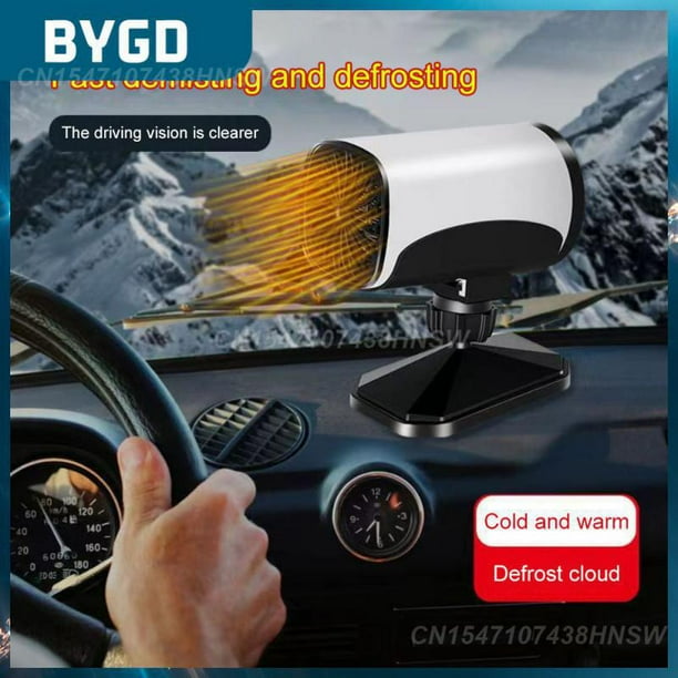 Two-in-one On-board Heater Portable 360 Degree Rotary Mute Motion Windshield Defroster High-power Electric Heater Car Interior24V whiteUnited States He Qiyong unisex