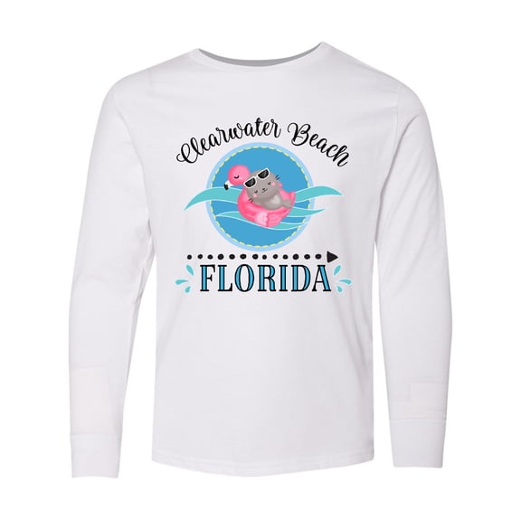 Inktastic Clearwater Beach Florida Trip Long Sleeve Youth T-Shirt