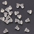 thumbnail image 1 of 200 piezas de cierres para aretes de silicona transparentes hipoalergénicos OwlkOrmy, 1 of 7