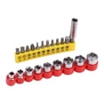 thumbnail image 3 of Domqga Electric Screwdriver Bit,32pcs Stainless Steel Drill Bits Screwdriver Heads Sockets Set with Flexible Extension Shaft, 3 of 10
