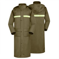 FAHXNVB Mens Long Rain Jacket Reflective Stripes Waterproof Rain Ponch for Outdoor Activities Lightweight Emergency Waterproof Poncho