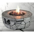 thumbnail image 4 of E-Western 9 Inch High x 28 Inch Wide Fiber Reinforced Concrete Outdoor Fire Pit in Stone Gray for Backyard Patio Garden, 4 of 5