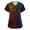 Multicolor_BX25, variant on Lumtrix Mardi Gras Print Scrubs for Women Design Plus Size V Neck Nursing Uniform 2026 Spring Summer Short Sleeve Tops With Pockets Side Slit Shirt Multicolor 5XL