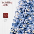 thumbnail image 3 of Best Choice Products Artificial Flocked Christmas Tree, 6ft Pre-Lit Holiday Decor w/250 Twinkle Lights - Baby Blue, 3 of 8