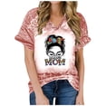 thumbnail image 2 of EQWLJWE Women Autism Mom Life Messy Bun T Shirts Funny Cute Graphic Tees Casual Loose Short Sleeve Tops, 2 of 5